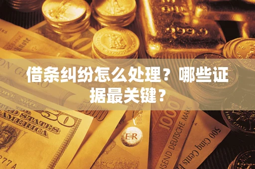 武汉借条纠纷怎么处理？哪些证据最关键？