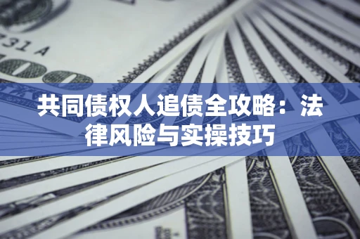 武汉共同债权人追债全攻略：法律风险与实操技巧