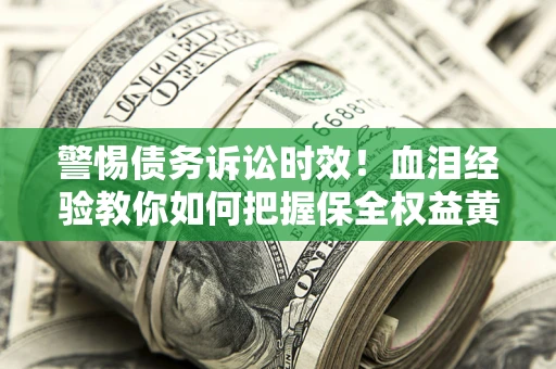 武汉警惕债务诉讼时效！血泪经验教你如何把握保全权益黄金期