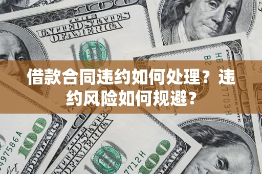 武汉借款合同违约如何处理？违约风险如何规避？