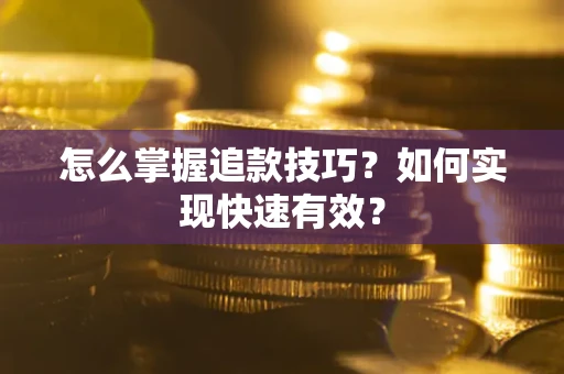 武汉怎么掌握追款技巧？如何实现快速有效？