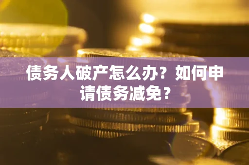 武汉债务人破产怎么办？如何申请债务减免？