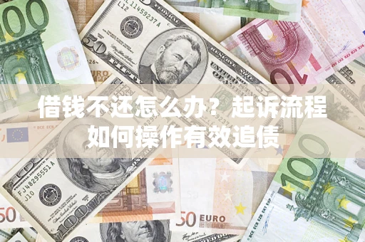 武汉借钱不还怎么办？起诉流程如何操作有效追债