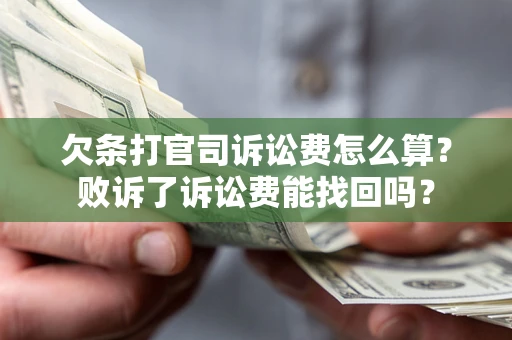 武汉欠条打官司诉讼费怎么算？败诉了诉讼费能找回吗？