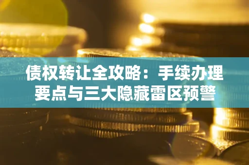 武汉债权转让全攻略：手续办理要点与三大隐藏雷区预警